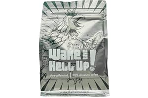 Wake The Hell Up! Ground Coffee | Ultra-Caffeinated Medium-Dark Roast Low Acid Coffee In 12-Ounce Reclosable Bag | The Perfect Balance of Higher Caffeine & Great Flavor
