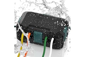 Outdoor Electrical Box Waterproof, Unistyle Large Outdoor Extension Cord Cover (12.3 x 7.5 x 5.1 inch), Protect Power Strip, Timer Outlet Plug Cord Box Holiday Lights Decoration,Black