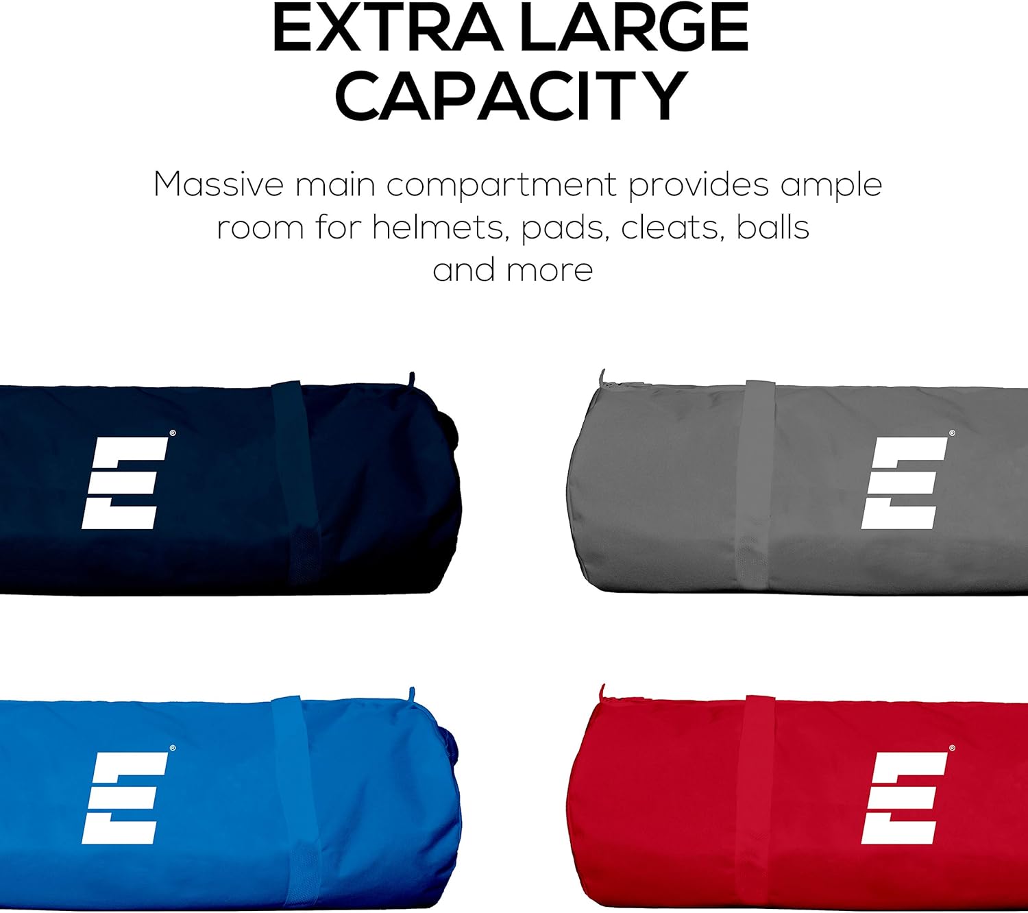 Epoch Sideline Team Bag - Extra Large Duffle Bag with Multiple Compartments - Waterproof Athletic Bag, Red : Sports & Outdoors