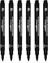 uni-ball PIN Fineliners 0.05mm Pack of 6 Black Fine Tip Ink view 2