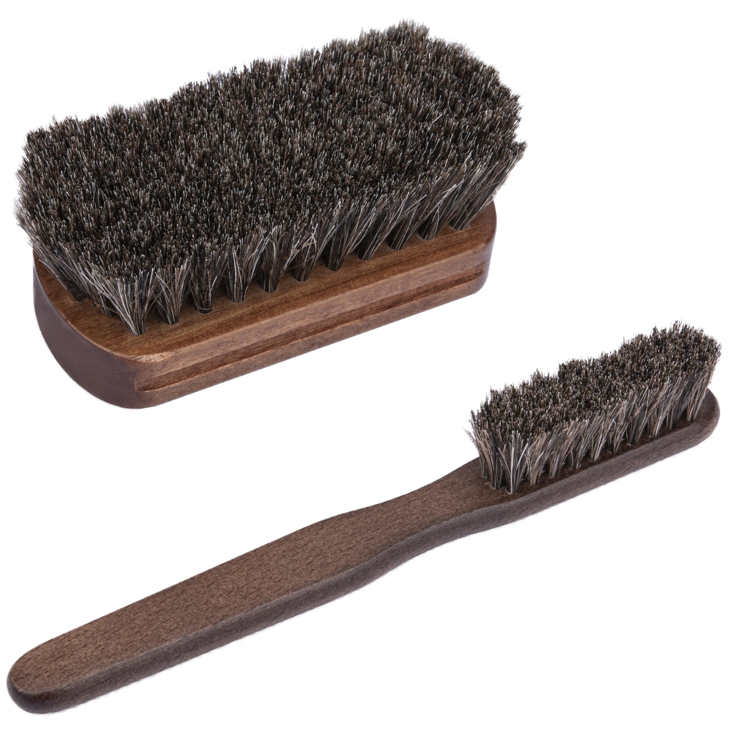 Photo 1 of 2 PCS Leather Brush Car Detailing, Horse Hair Brush, Upholstery Brush for Cleaning, Car Interior Brush, Carpet Brush for Car Detailing, for Car Interior Seat, Carpet, Upholstery, Furniture and Shoes