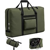 SETOXYX Folding Bike Bag, 39x12x27in Bike Travel Bag for 20-26inch Bicycle | Heavy Duty Waterproof 840D Oxford Transport Bicycle Storage Carry Bag with 3 Fixed Buckles - Army Green