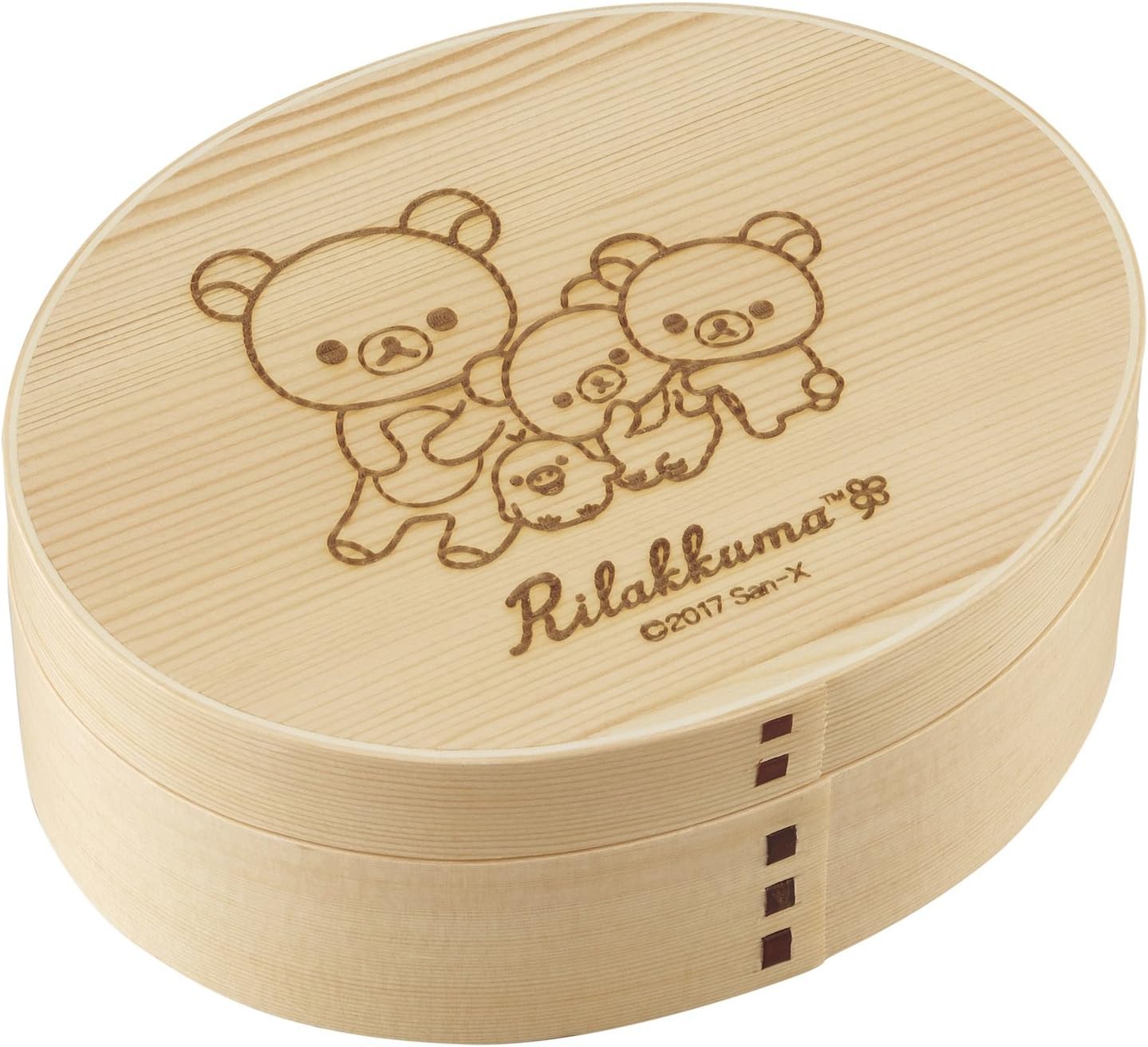 OSK San-X Rilakkuma Magewappa Cedar Wood 480ml Bento Lunch Box WR-1