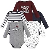Hudson Baby baby-boys Cotton Long-sleeve Bodysuits 5-pack