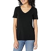 Amazon Essentials Women's Jersey Standard-Fit Short-Sleeve V-Neck T-Shirt (Previously Daily Ritual)