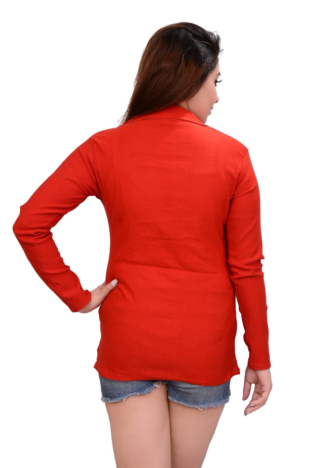 aakrithi women's lam formal blazer (blazer23, red, large)