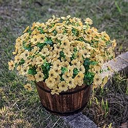 HyeFlora Artificial Fall Flowers Faux Mums for