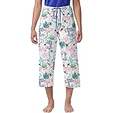 HUE Women's Summer Vacation Pajama Separates, Soft, Whimsical Print Pjs with Tropical Beach Themes, Flip Flops, Cocktails