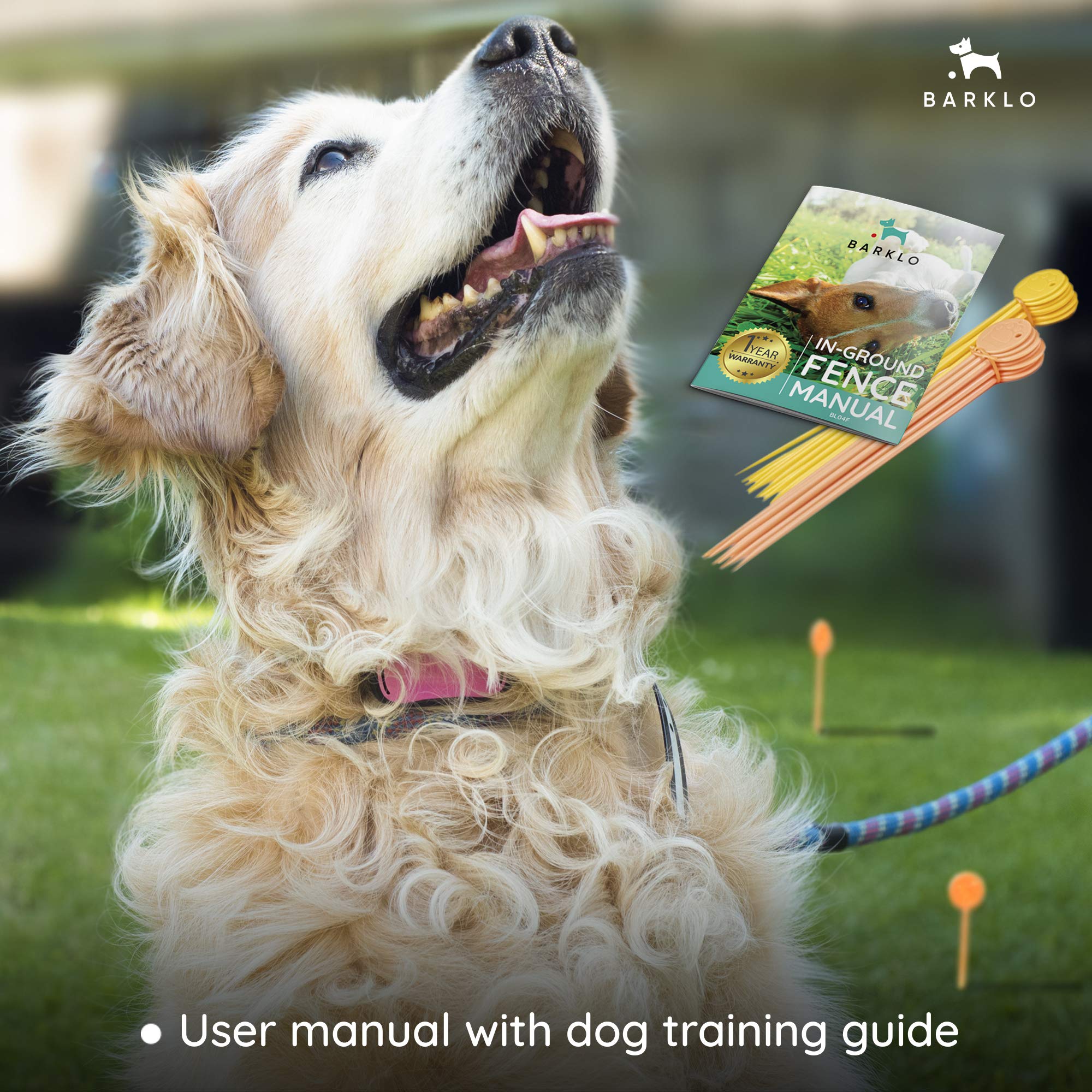 Barklo Invisible Electric Fence for Dogs Underground Pet Perimeter