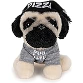 GUND Doug The Pug Pizza Hat Plush Stuffed Animal Dog, 5"