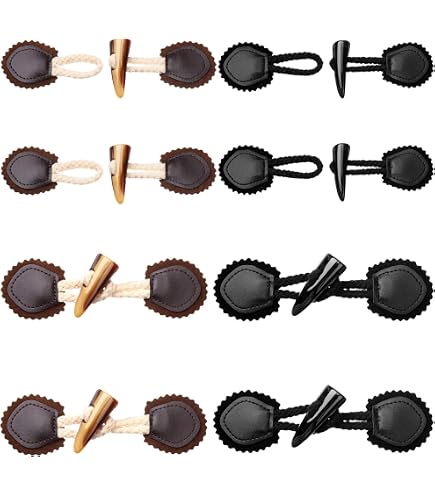 Amazon.com: Chris.W Camel Leather Sew-On Toggles Closure with Wood