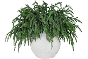LZNPA 24 Pcs Realistic Christmas Greenery Stems, Natural Droopy Pine Branches,Soft Bendable Artificial Pine Branches, Lifelike Pine Stems for Vases, Wreaths,Garland Christmas Decorations,Thanksgiving Decor