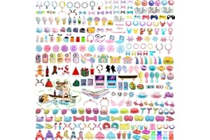 HYCUTETOY Cute Accessories for lps Pets,15PCS Random Hat Laptop Bow Collar Clothes Food and Drink for LPS Shorthair Cat Collie Dachshund Cocker Spaniel Great Dane Deer Pet Figure