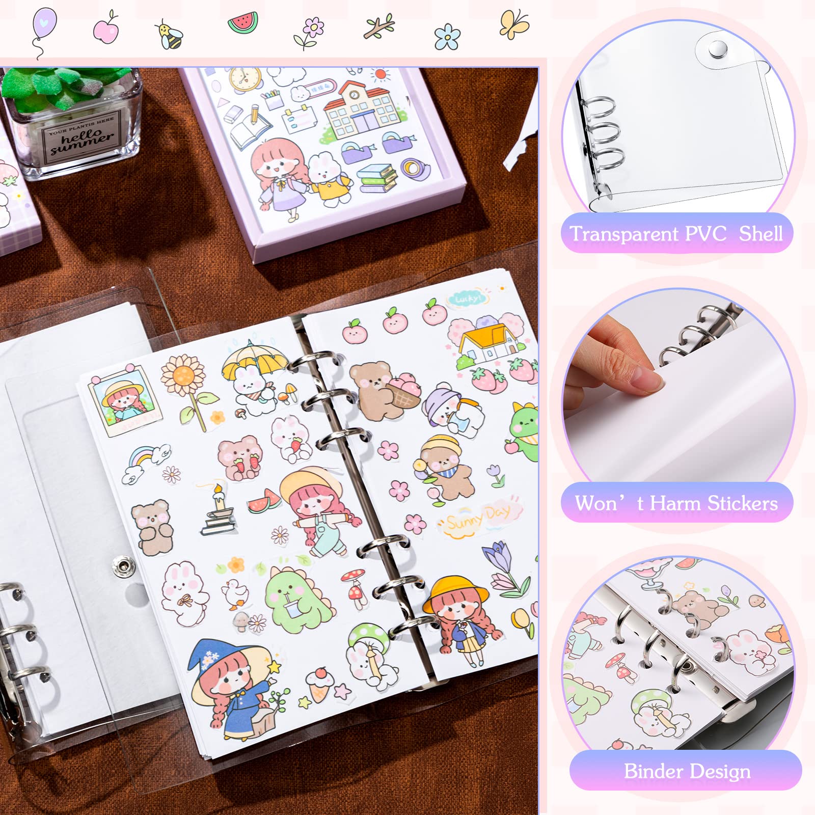 Mua Reusable Sticker Book Collecting Sticker Binder 40 Sheets PVC ...