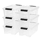 IRIS 12 Quart Stack & Pull Box, 6 Pack