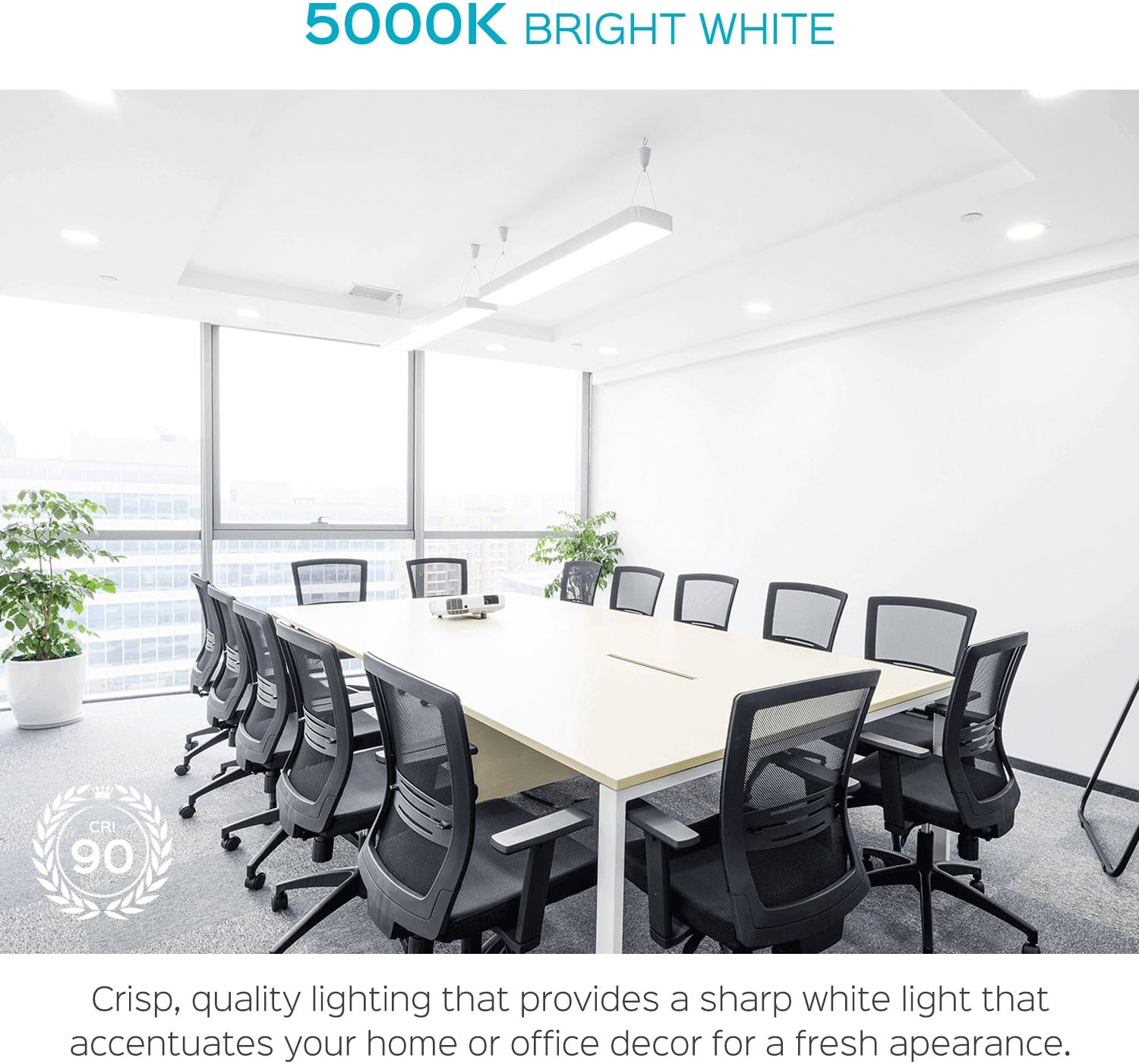 Luxrite 8 Inch LED Recessed Lighting Kit with Junction Box, 25W, 5000K