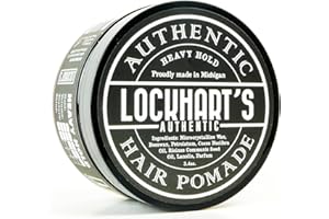 LOCKHART’S AUTHENTIC Lockhart’s Heavy Hold - Handcrafted Pomades for Men - World's Strongest Oil Based Pomade - Humidity & Sweat Proof - Low Shine, Heaviest Hold - Coco Vanilla Scent, (3.4oz.)