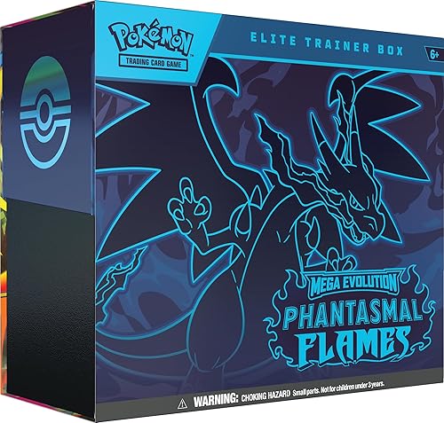 Pokémon TCG: Mega Evolution—Phantasmal Flames Elite Trainer Box (1 Full-Art Promo Card, 9 Booster Packs & Premium Accessories)