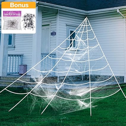 Amazon Com Aojoys Halloween Giant Spider Web Super Stretch