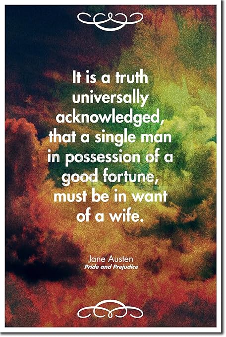 Jane Austen Citation Il S Agit D Une Verite Universelle Instruments Art Print Affiche De Photo Cadeau Orgueil Et Prejuges 38 X 25 Cm Amazon Ca Maison Et Cuisine