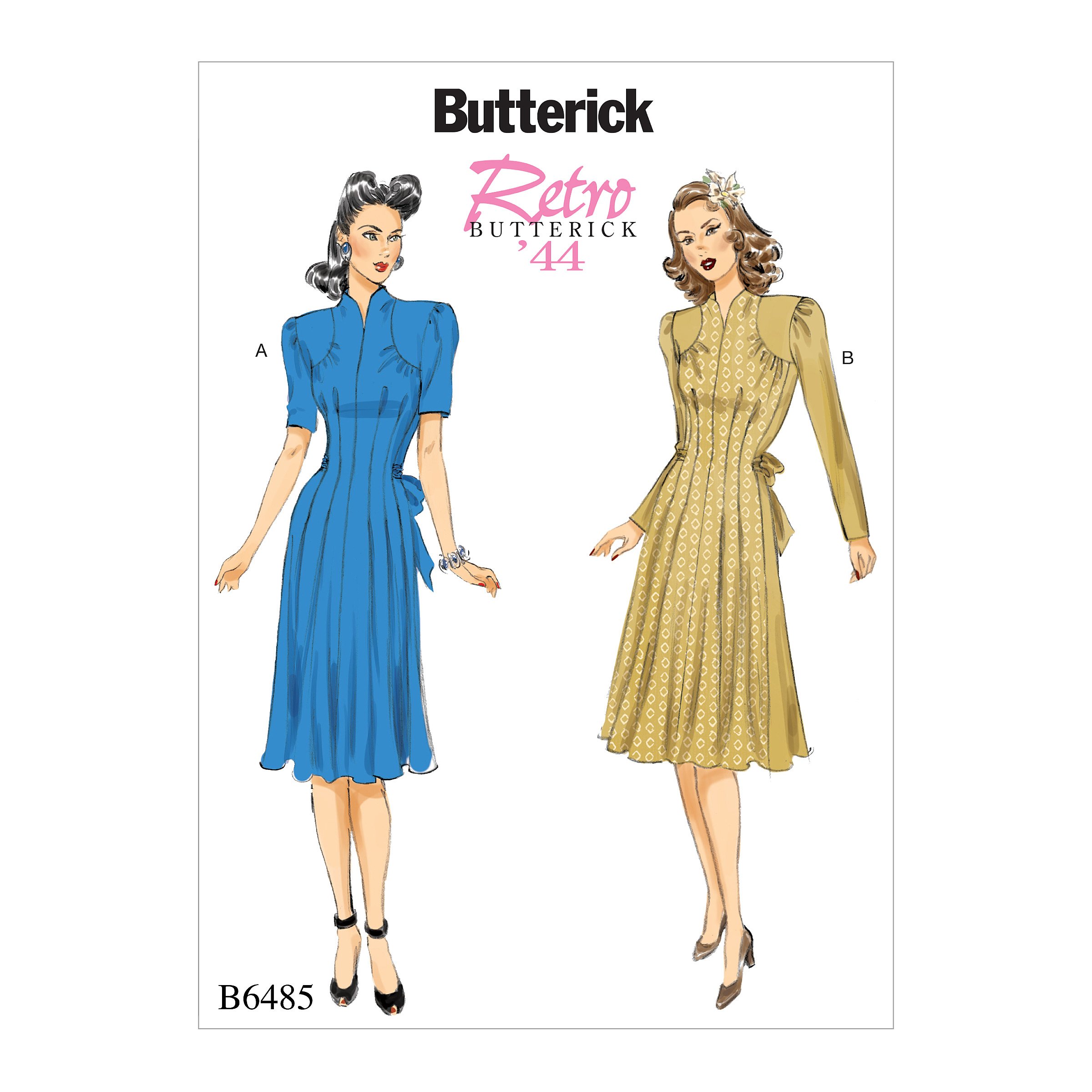 Butterick Patterns 6485 E5 Misses Dress Sewing Pattern, Multi-Colour, Sizes 14-22