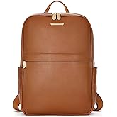 BOSTANTEN Genuine Leather 15.6 inch Laptop Backpack Purse for Women College Casual Backpack Travel Bag