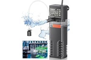 Pawfly Internal Aquarium Filter with 55 GPH Water Pump Quiet Submersible Bio Sponge Foam Filter