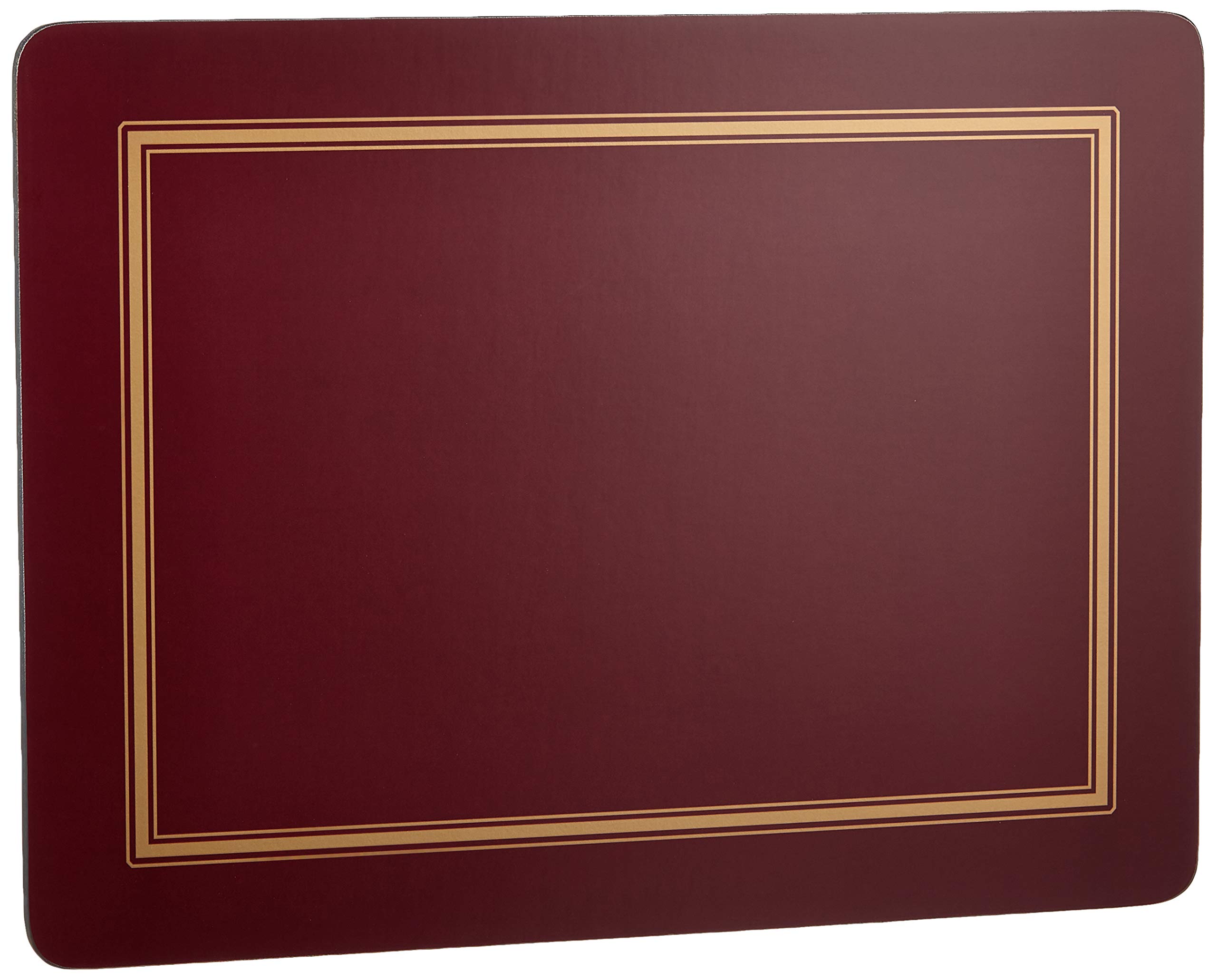 Pimpernel Classic Burgundy Placemats, Set of 6, 30.5 x 23cm