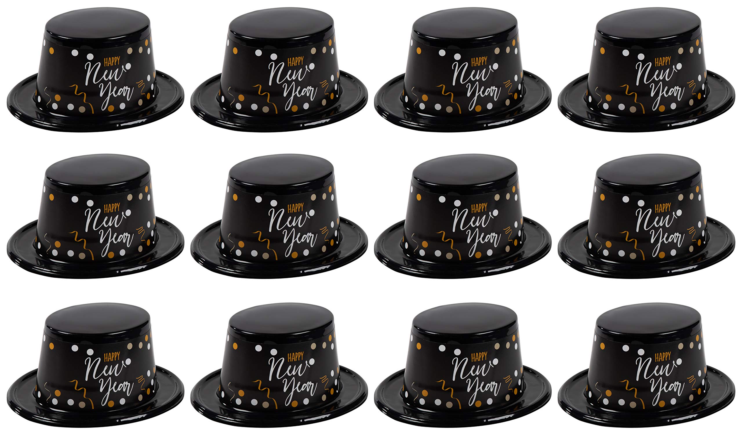 black party top hats