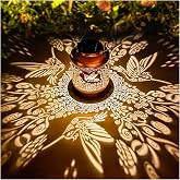 Hummingbird Solar Lanterns Outdoor Waterproof Hanging Solar Lights Hummingbird Gifts for Women Men Mom Metal Bird Decorative LED Lanterns for Yard, Patio, Lawn, Pathway, Landscape, Garden Decor