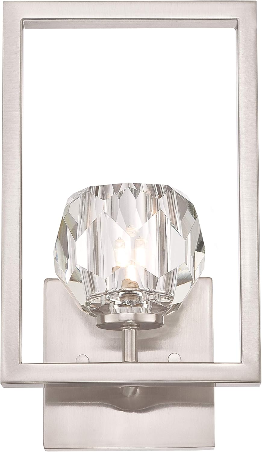 Westinghouse Lighting 63675 Zoa One-Light Indoor Wall Fixture, Brushed Nickel Finish with Crystal Glass - Image 4