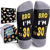 HAPPYPOP Birthday Gift Ideas - Socks for 20 21 30 40 Year Olds for Woman Man Women Men