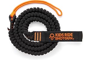 SHOTGUN Kids Ride MTB Tow Rope - Black | Child Bike Stretch Bungee Cord Pull Behind Attachment