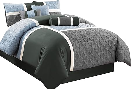 Amazon Com Chezmoi Collection 7 Piece Quilted Patchwork Comforter