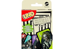 Mattel Games UNO Beetlejuice Beetlejuice Card Game for Kids, Adults & Family with Deck & Special Rule Inspired by The Movie