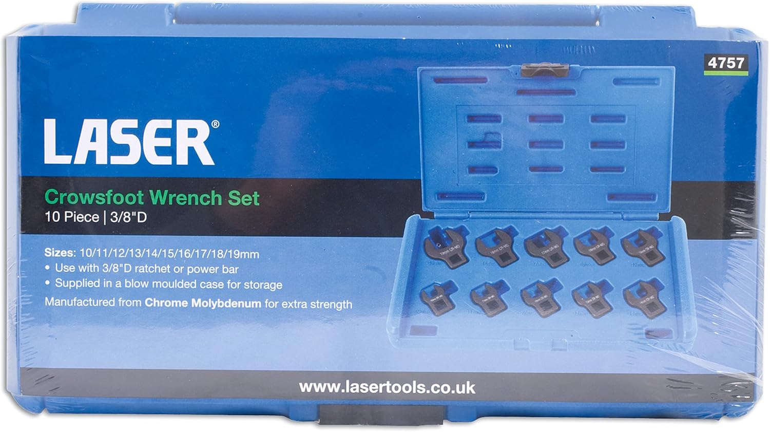 Laser 2122 Crows Foot Wrench Set 3/8D 8pcs