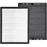 2 Pack HAP602 Replacement Filter Compatible with ECOSELF HAP602 / HAP602WF Air Purifier, 3 IN 1, H13 True with High-Efficiency Activated Carbon and Pre-Filter