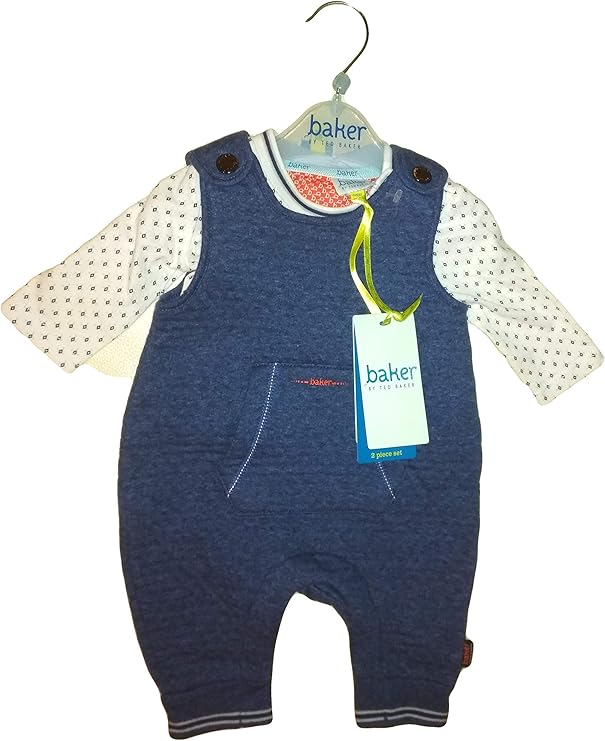 Ted Baker Baby Boys Outfit Set Quilted Dungarees and Top Set Size 36 Months Blue/White Amazon