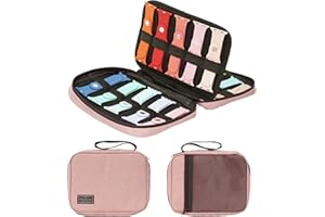 PACMAXI 20 Watch Bands Storage Carrying Case Compatible with Watches,Expandable Watch Band Holder Stores 20 Watch Bands Fit for Most Sizes of Watch Straps,Organizer for Watch Bands, Bag Only (Pink)