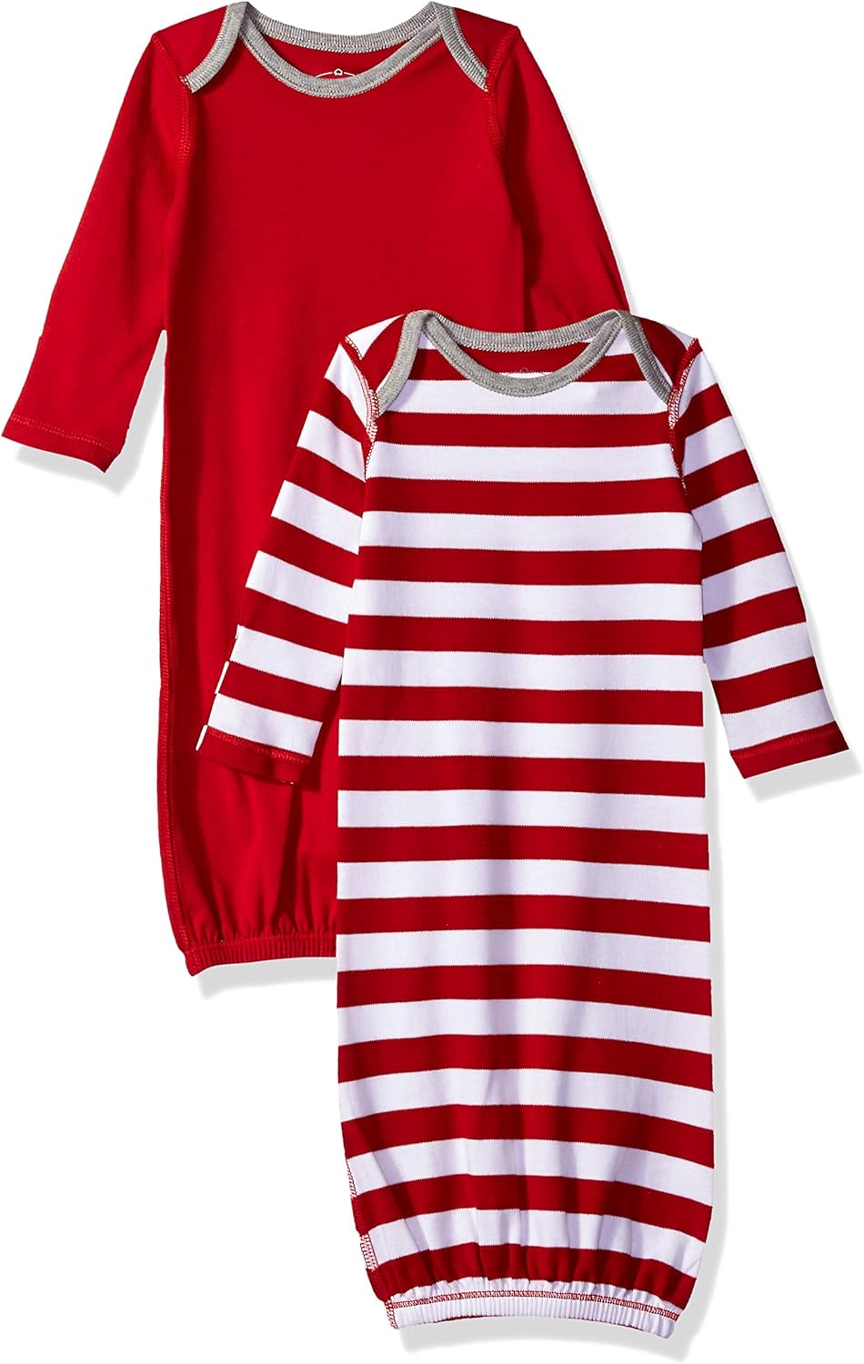 Moon and Back Baby Organic 2-Piece Sleeper Gown, red cranberry, 0-6 Months: Clothing