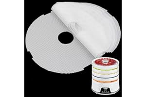 GUCUJI Round Silicone Dehydrator Sheets for COSORI CFD-N051-W, Non-Stick BPA Free, Pack of 5 (Premium Reusable Food Dehydrato