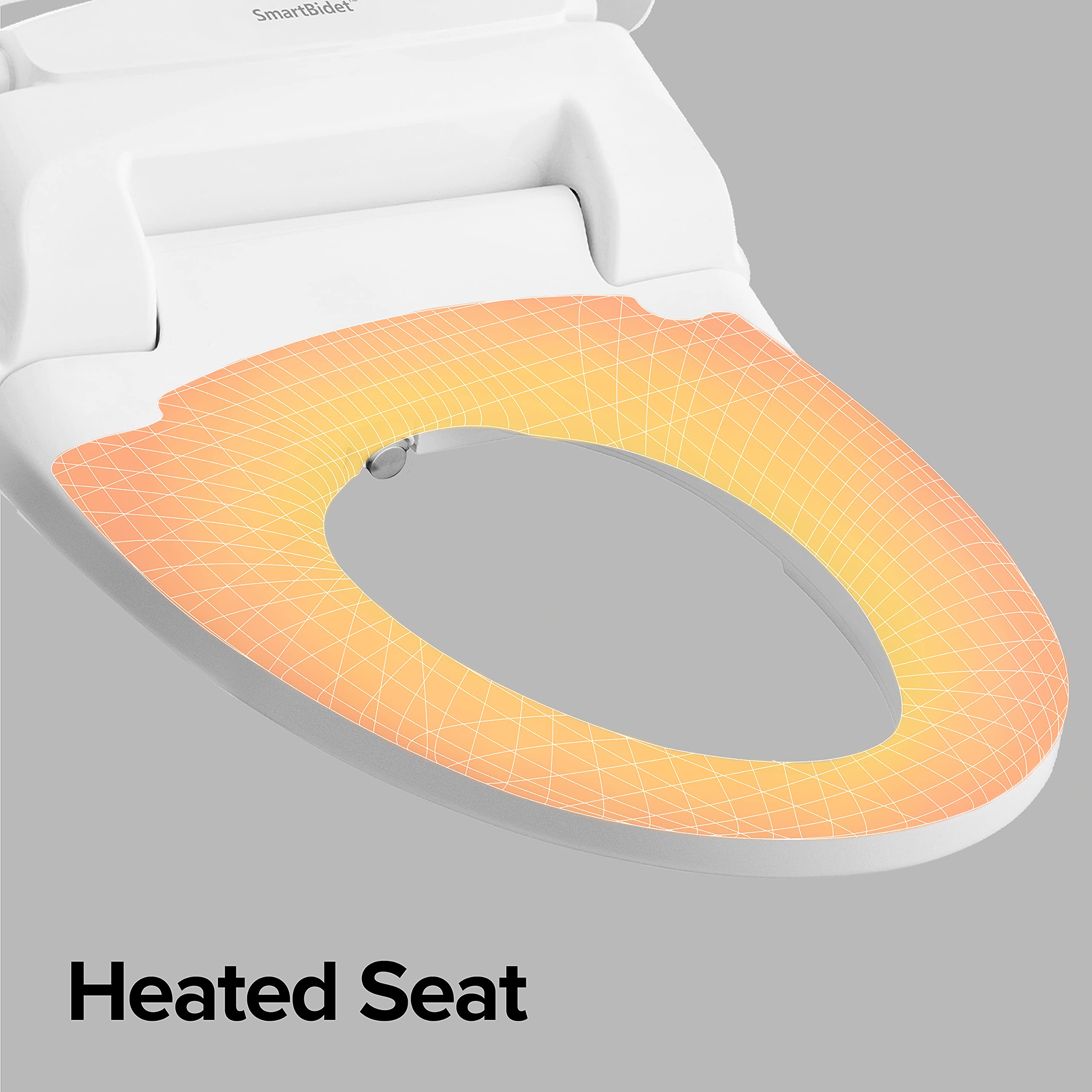 SmartBidet® SB-100R Electric Smart Bidet™ Seat for Elongated Toilets with Remote Control, Stainless Steel Nozzle with Removable Nozzle Cap, Slim and Strong Design