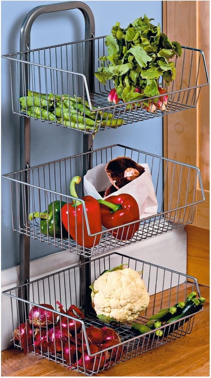 3X 3tier Vegetable Stand With Removable Baskets. Amazon.co.uk