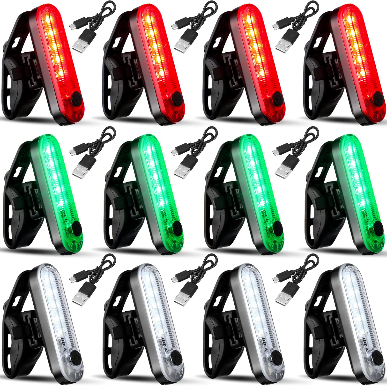 Photo 1 of Treela 12 Pieces Battery Boat Navigation Lights Battery Powered Kayak Lights for Night Operated Boat SternLed Boats Safety for Pontoon,Dinghy 4 Types Flashing Mode(Red, Green, White)