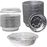 - 8 Inch Disposable Round Aluminum Foil Take-Out...
