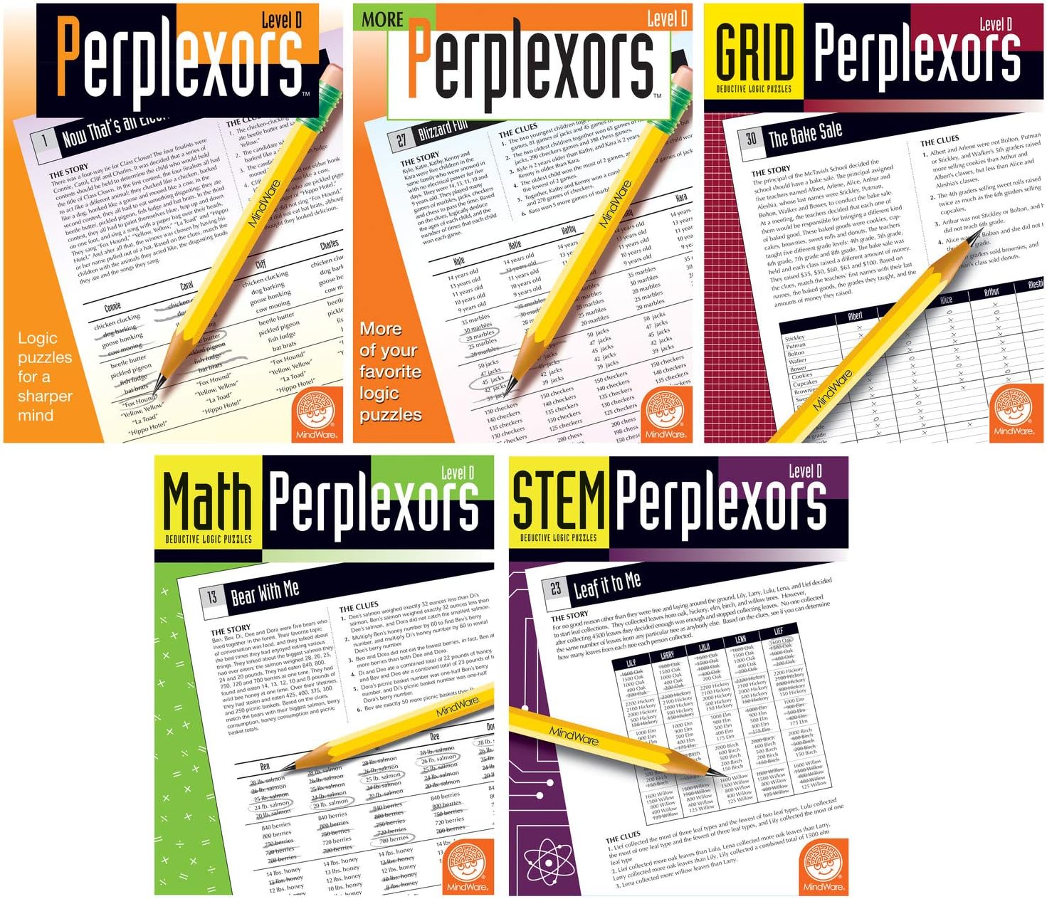 Amazon.com: Perplexors Bundle Puzzle Collection Set of 5: Level D: Toys ...