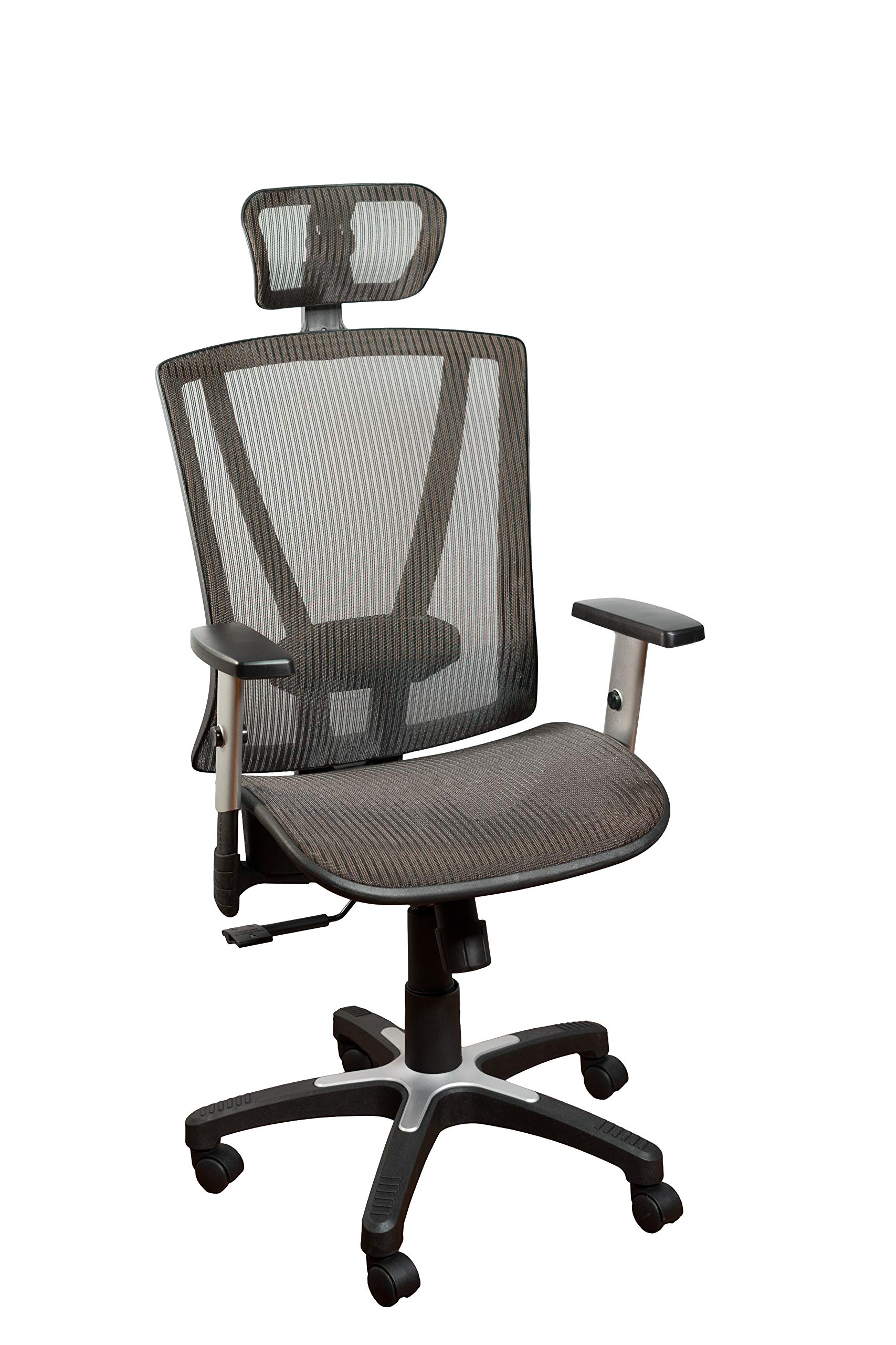 Ergomax Fully Meshed Ergonomic Height Adjustable High Back Office Desk Chair W Armrests Headrest 52 Inch Max Brown Buy Online In Singapore At Desertcart Sg Productid 41878422