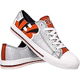 FOCO Cincinnati Bengals NFL Womens Glitter Low Top Canvas Shoes - 6