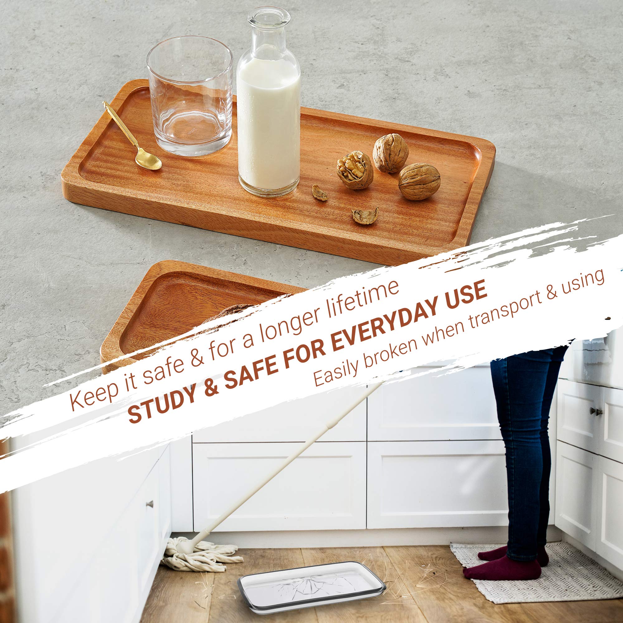 Serving Tray and Platter (Set of 3, 14.5