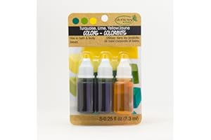 Cybrtrayd Life of The Party Liquid Soap Colors, 0.75-Ounce, Yellow/Turquoise/Lime, 3-Pack